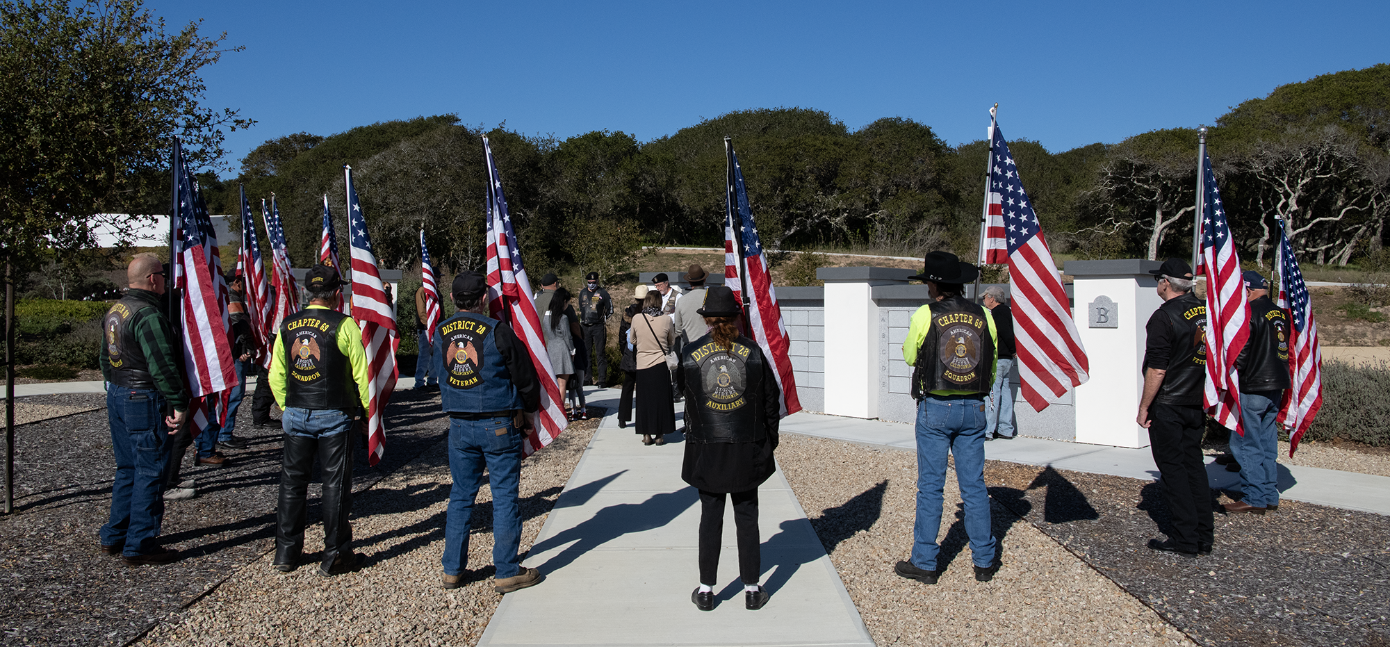 Flag line at the California Central Coast Veterans Cemetery